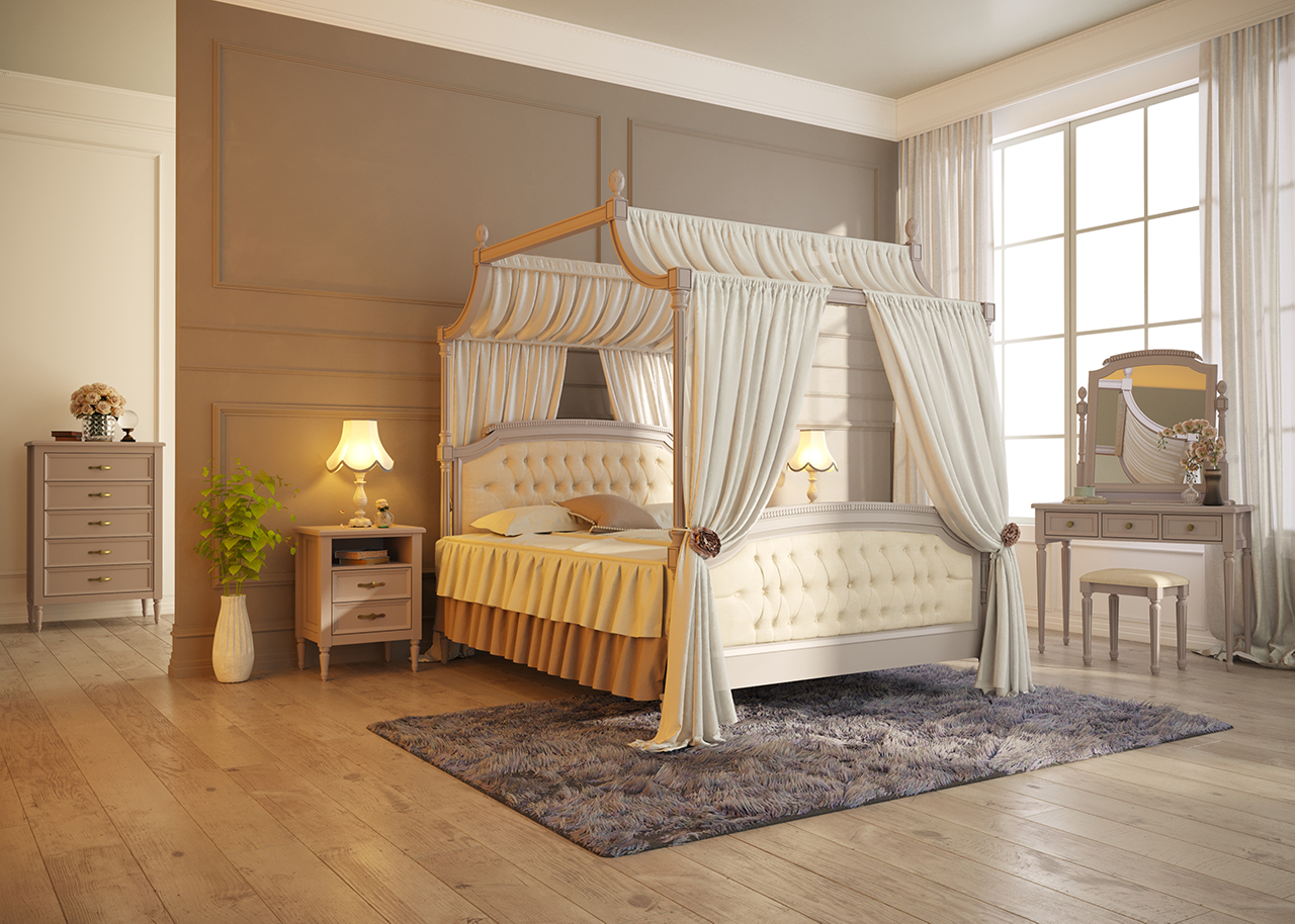 Romantic double bed set