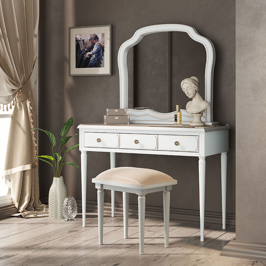 Violet rustic-style dressing table