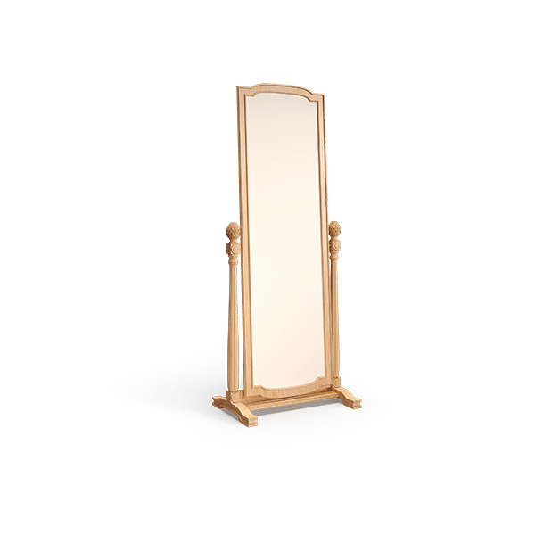 Oak wooden full length mirror