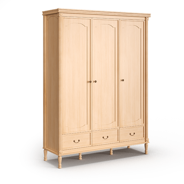 Oak wooden wardrobe