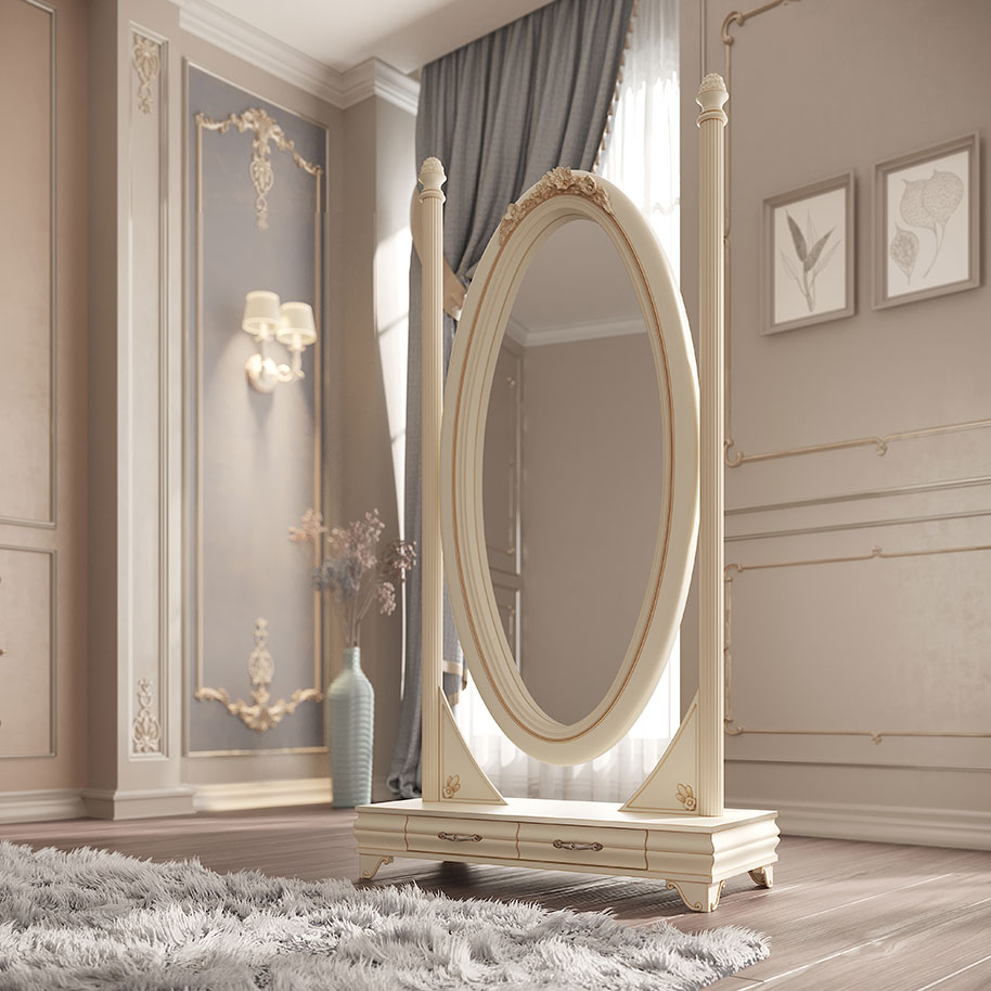 Catherine wooden full length mirror