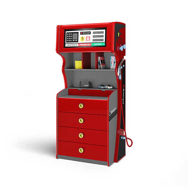 Ferrari gas station clothes drawer