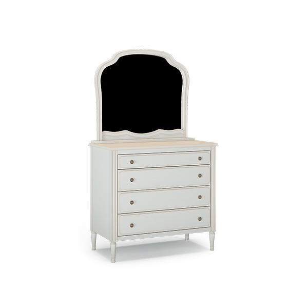 Violet rustic-style clothes drawers with mirror
