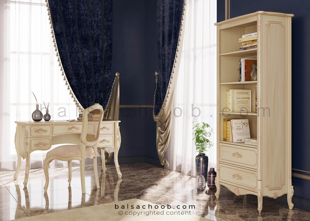 میز تحریر و کتابخانه