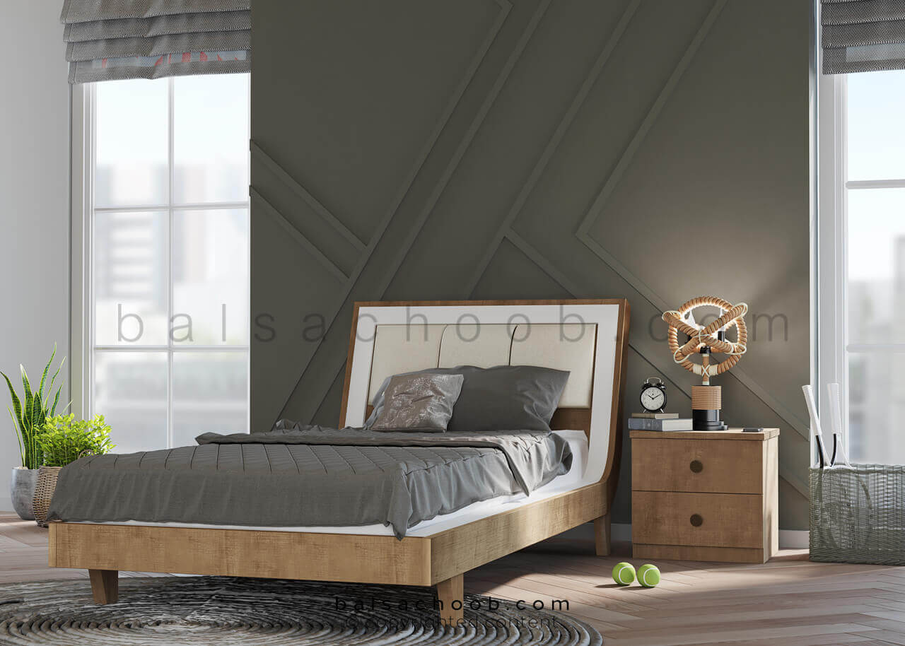 تخت یک نفره و پاتختی