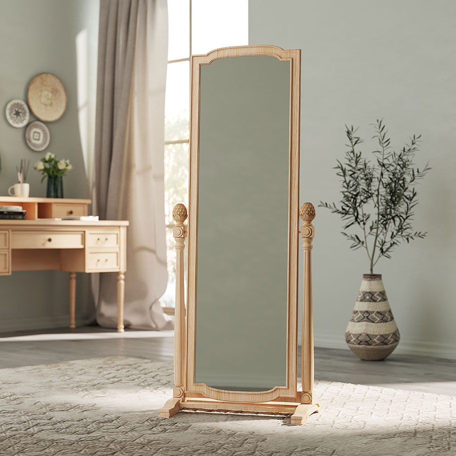 آینه قدی چوبی بلوط