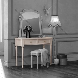 میز آرایش دو کشو کرم رمانتیک