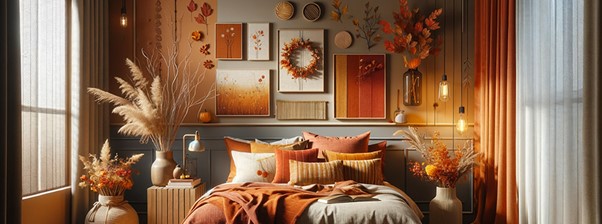 تززین اتاق خواب برای فصل پاییز