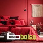رنگ قرمز در اتاق و سرویس خواب