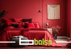 رنگ قرمز در اتاق و سرویس خواب