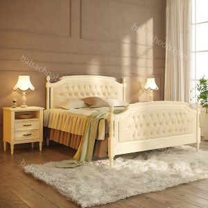 تخت دونفره رمانتیک کرم