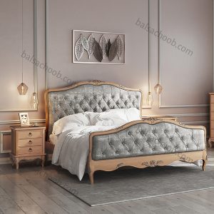 تخت دونفره روکو با پایین تخت بلند