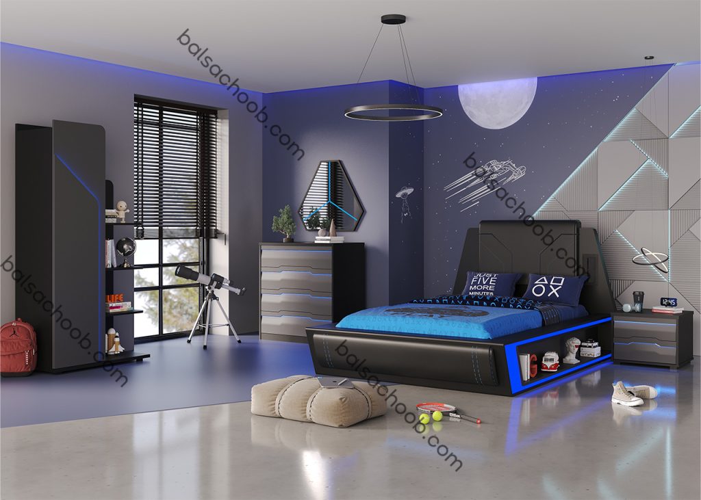 تخت خواب یک نفره سرویس گیمینگ تصویر از اتاق۱